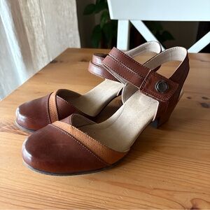 Clarks Brown Leather Heels